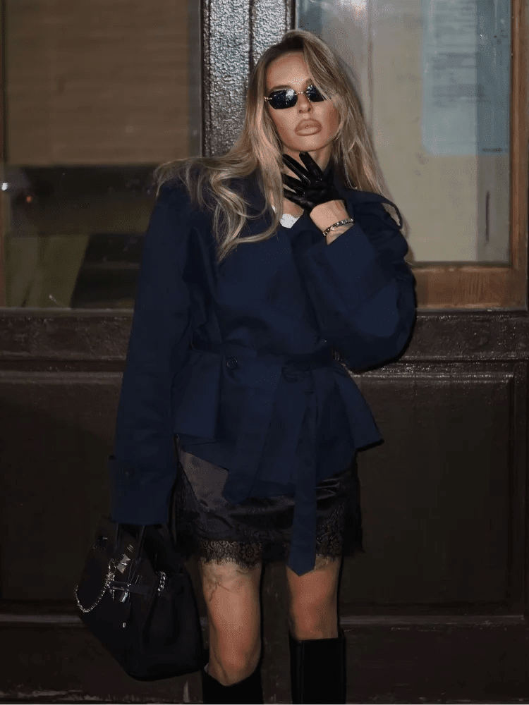 ZEYA - Bellina Belted Short Trench Coat