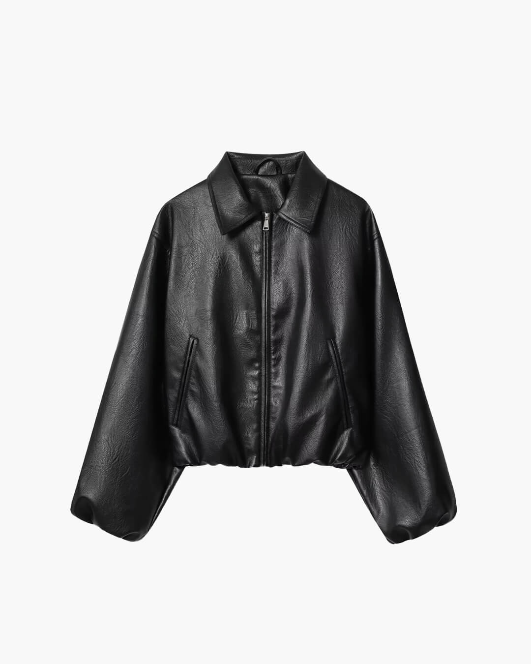 ZEYA - Elisabeta Zip Up Faux Leather Jacket