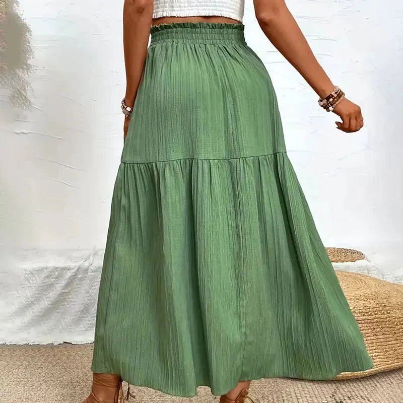 ZEYA - Kalia Bohemian Midi Ruffle Skirt