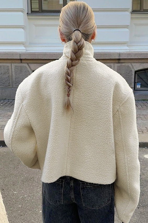 ZEYA - Lillian Stand Collar Cropped Coat