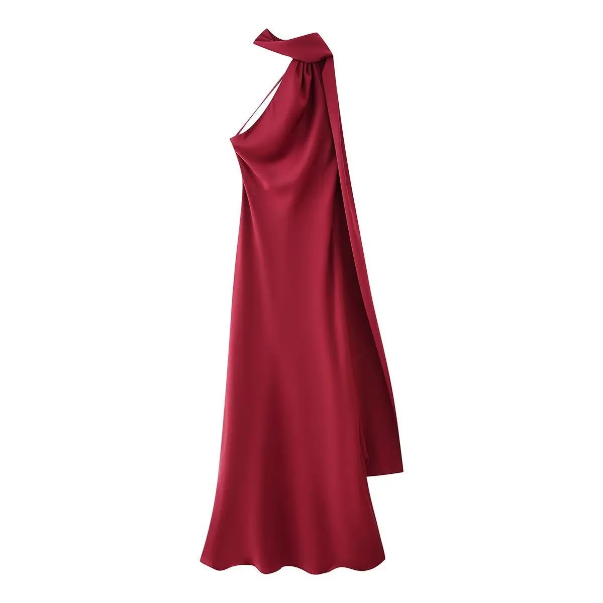ZEYA - Loredana Halter Silk Satin Maxi Dress