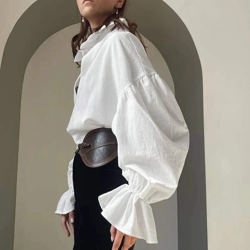 ZEYA - Mara V - Neck Puff Sleeve Blouse