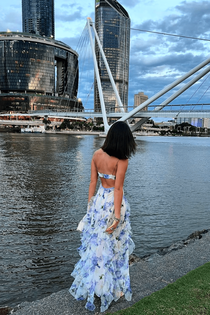 ZEYA - Ruffa Ruffled Floral Maxi Dress