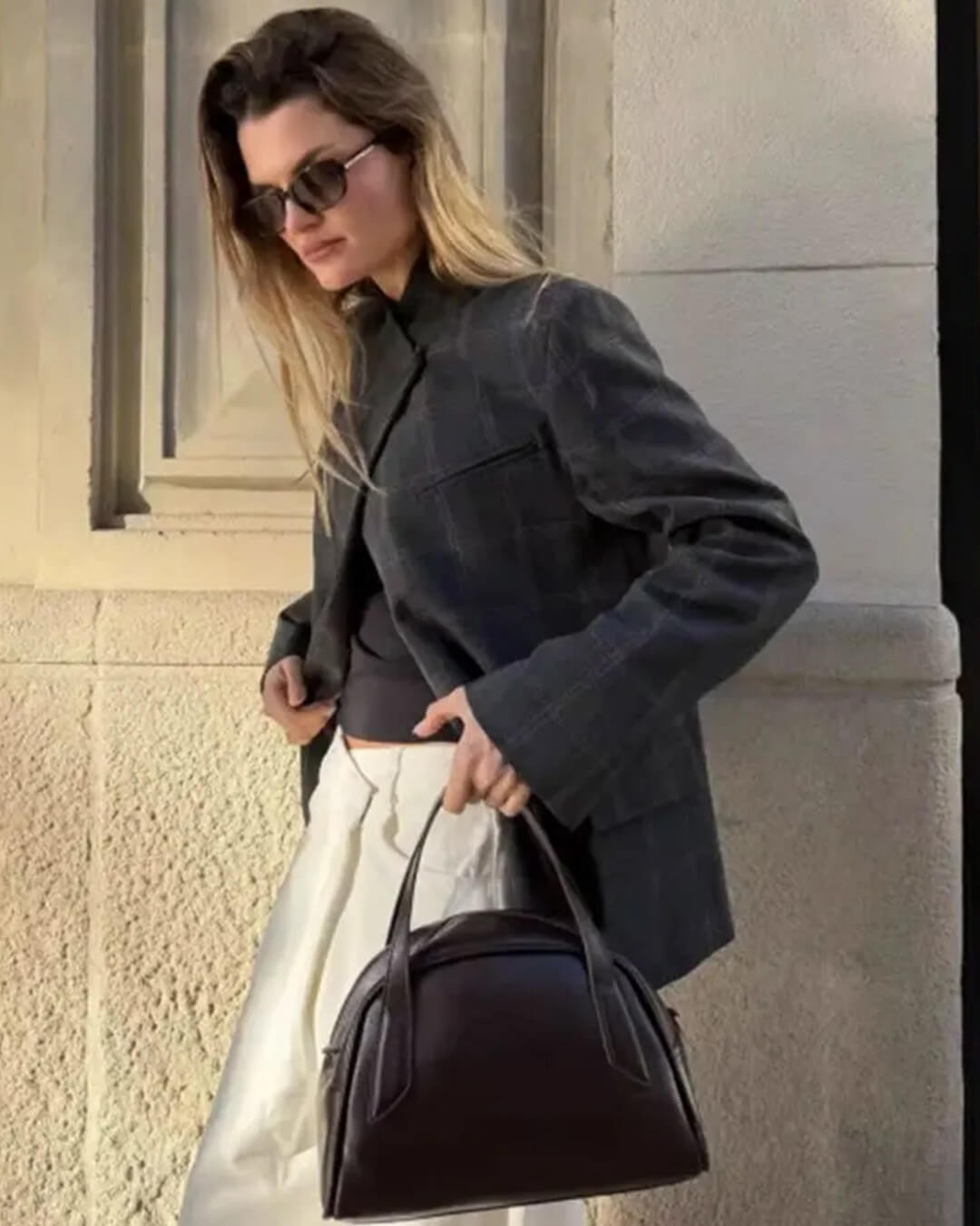 ZEYA - Selene Plaid Blazer Jacket