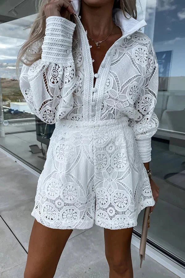 ZEYA - Sophia Lace Embroidered Co - Ord Set