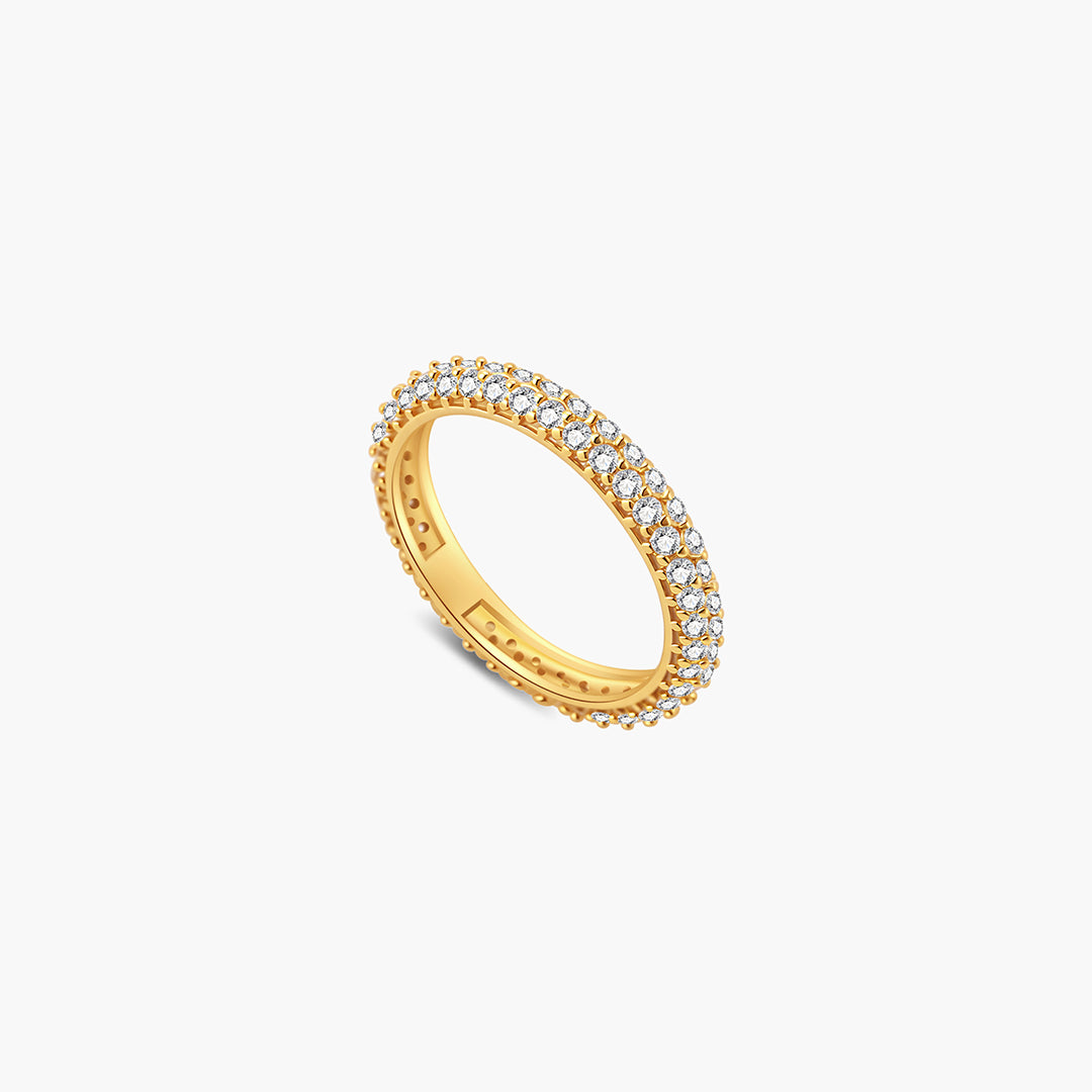 Beya Exentrix Rings Zeya Crown-Edge Rhinestone Band Ring - Elegant Sparkle – ZEYA