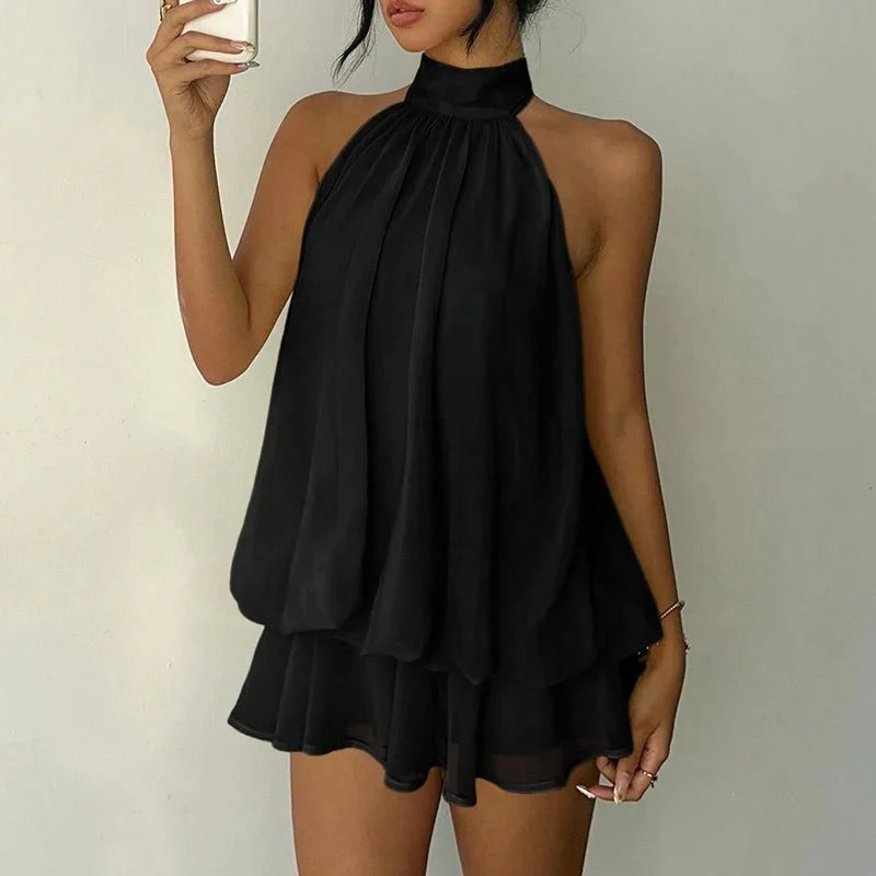 Vestido Mini Viviana sin Espalda con Halter