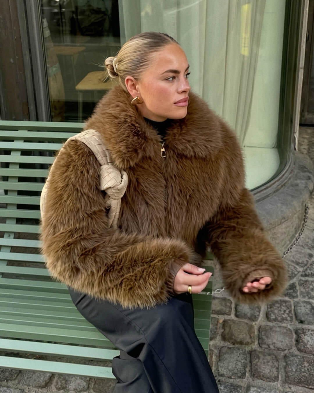 ZEYA - Adeline Cropped Faux Fur Jacket