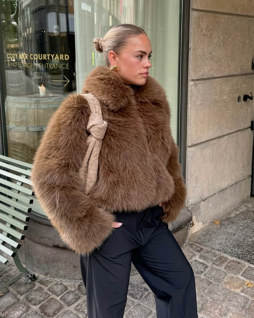 ZEYA - Adeline Cropped Faux Fur Jacket