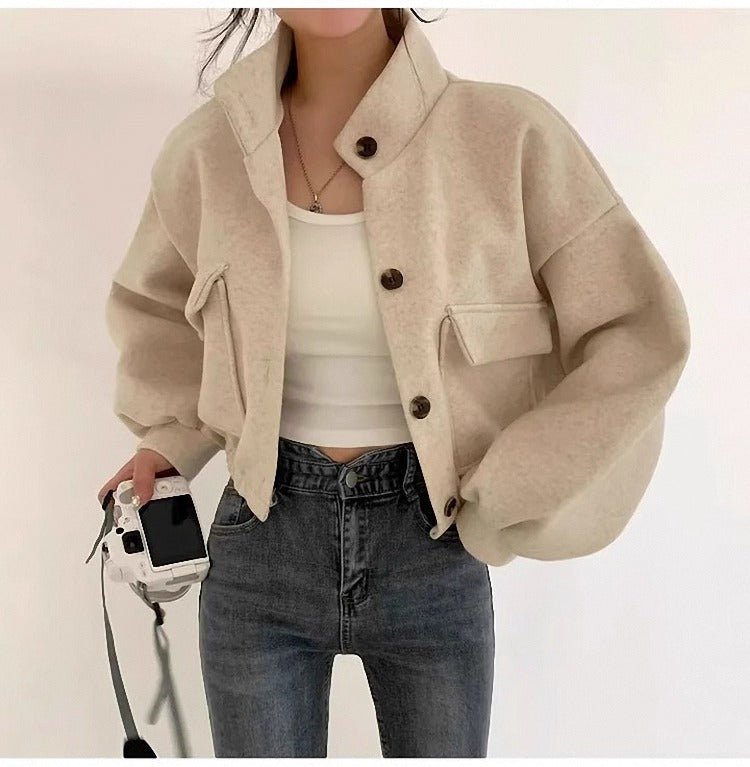 ZEYA - Agathe High Neck Cropped Jacket