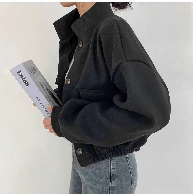 ZEYA - Agathe High Neck Cropped Jacket