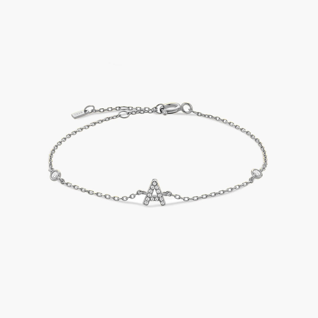 ZEYA - Aline Letter Charm Bracelet