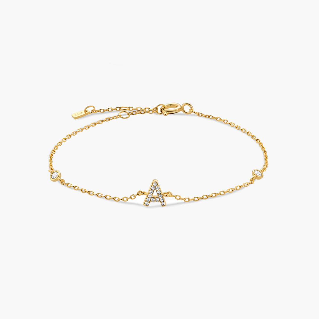 ZEYA - Aline Letter Charm Bracelet