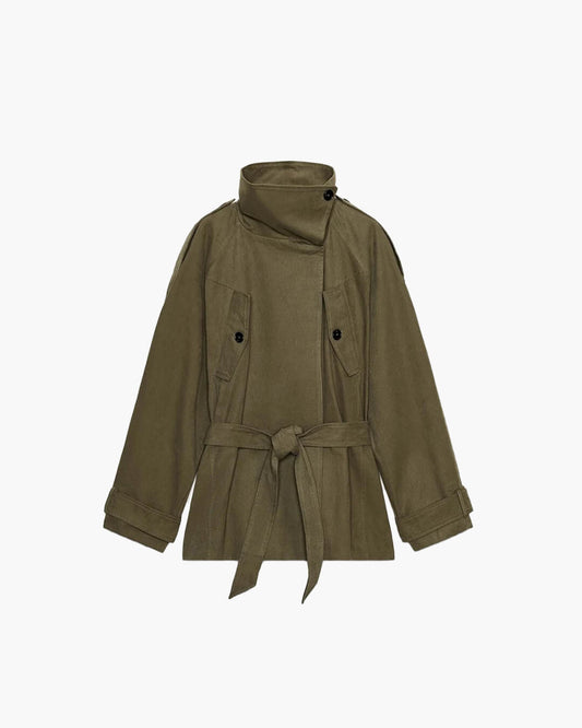 ZEYA - Anastasia Belted Windbreaker Jacket