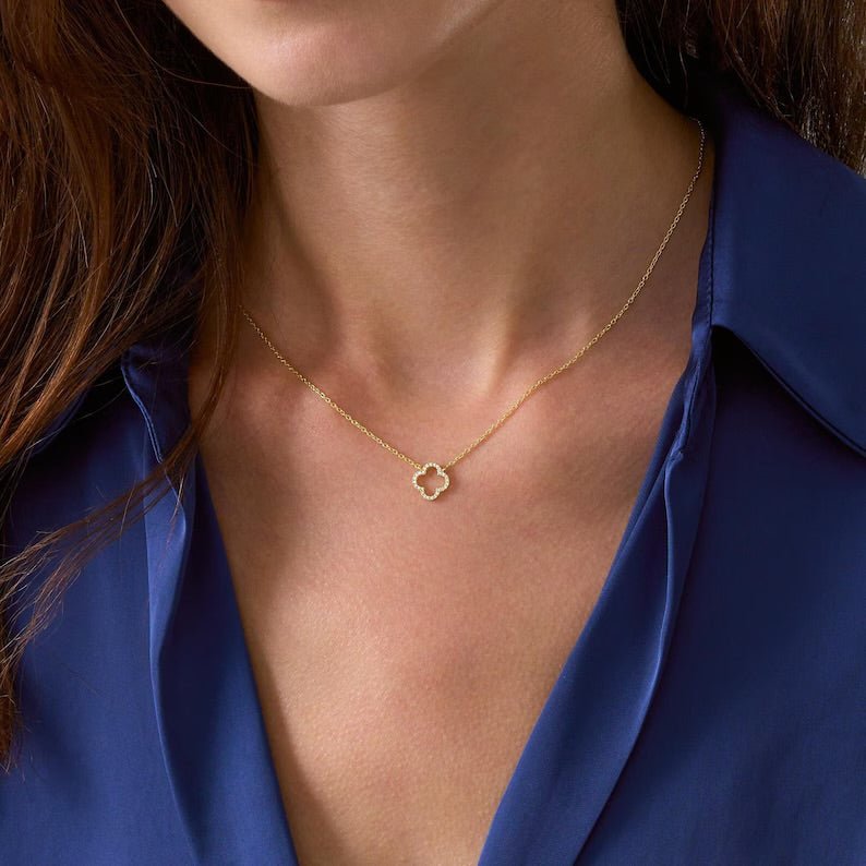 ZEYA - Aurora Clover Zirconia Necklace