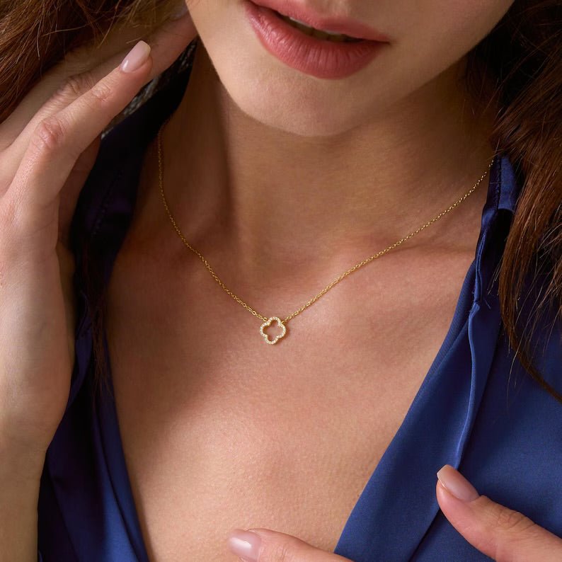 ZEYA - Aurora Clover Zirconia Necklace