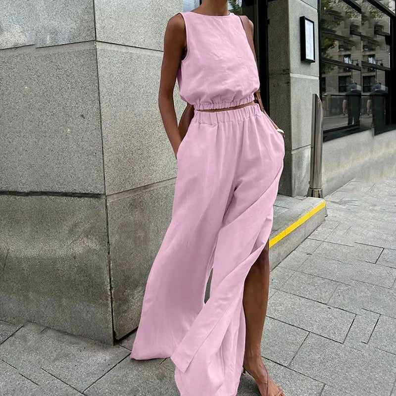 ZEYA - Ava Cotton Linen Two - Piece Set