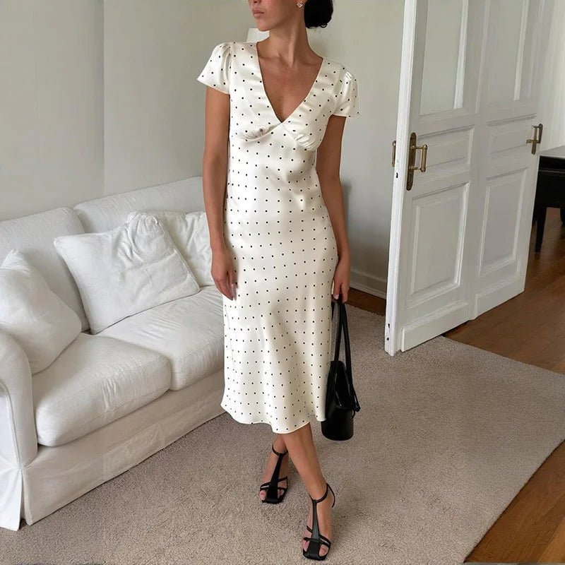 ZEYA - Camila Printed Satin Midi Dress