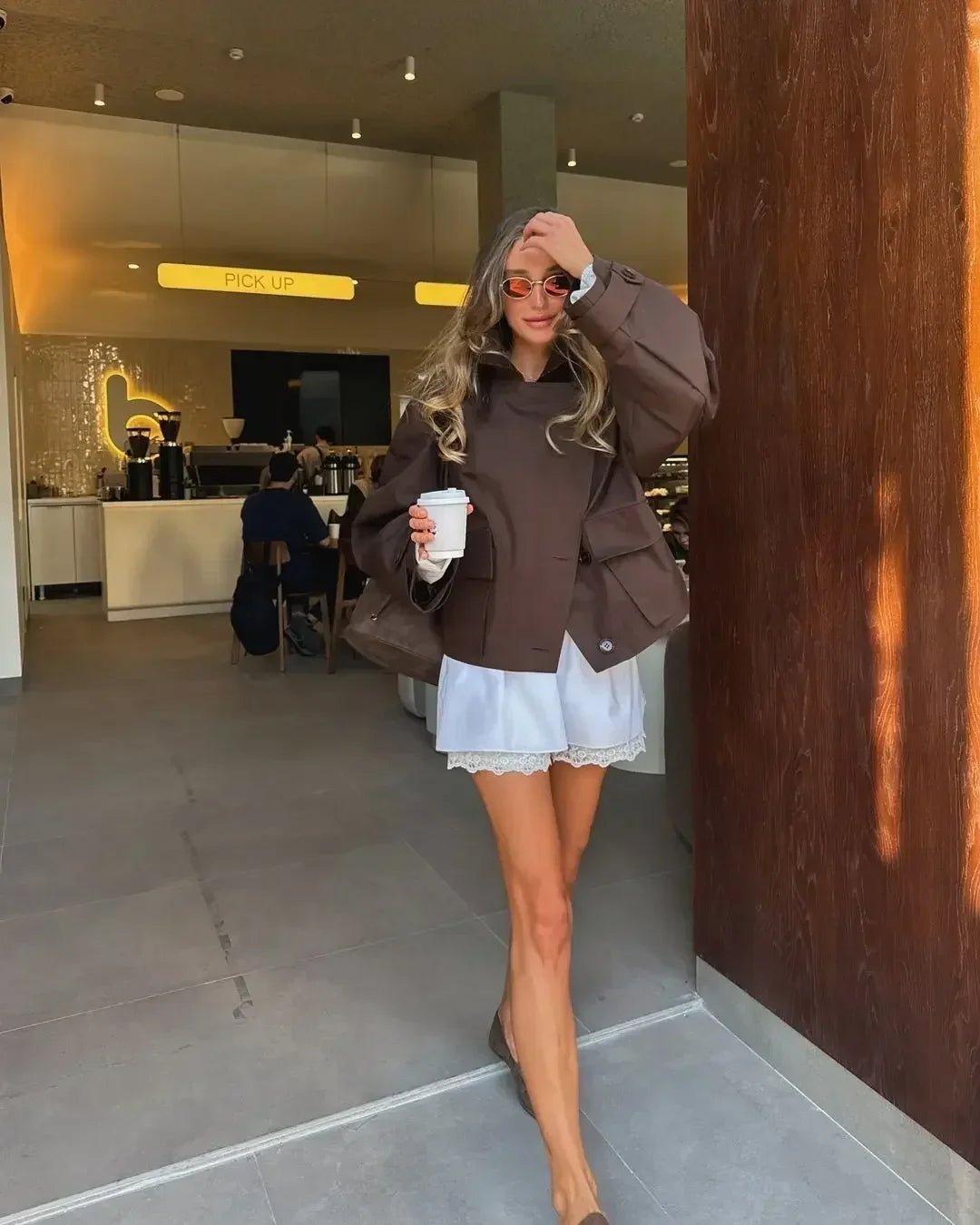 ZEYA - Candice Cropped Trench Coat