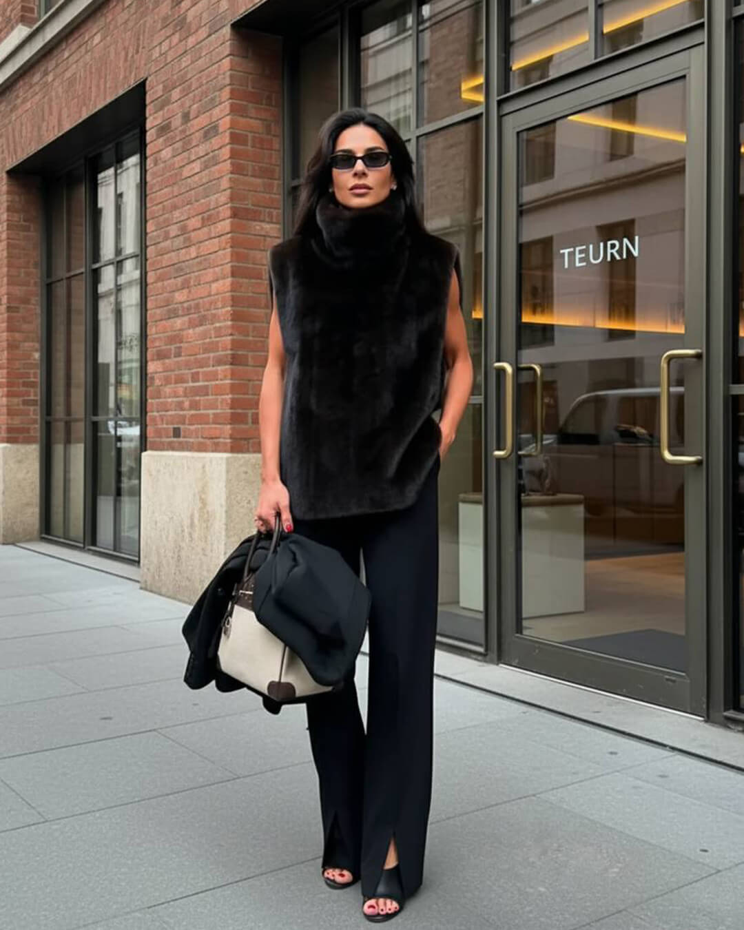 Carina műszőrme garbó mellény