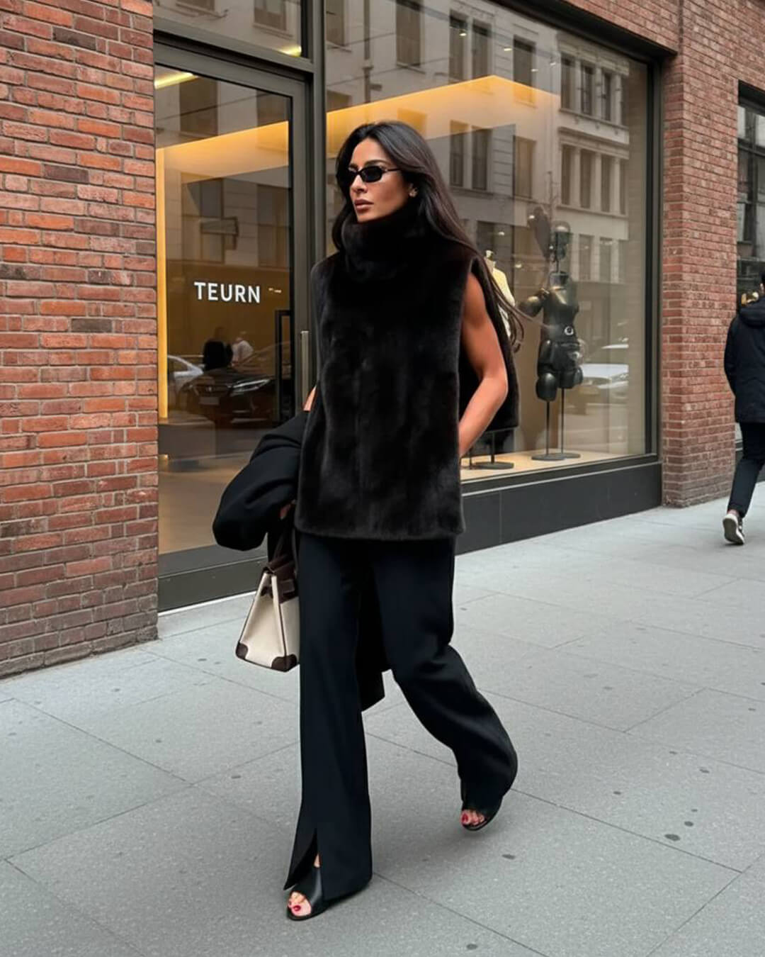 Carina műszőrme garbó mellény