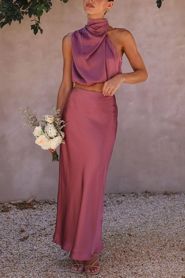 ZEYA - Coralie Two - Piece Satin Wedding Guest Set
