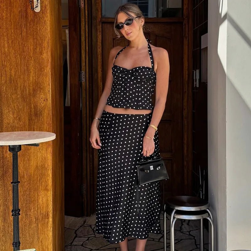 ZEYA - Elena Polka Dot Two - Piece Maxi Set