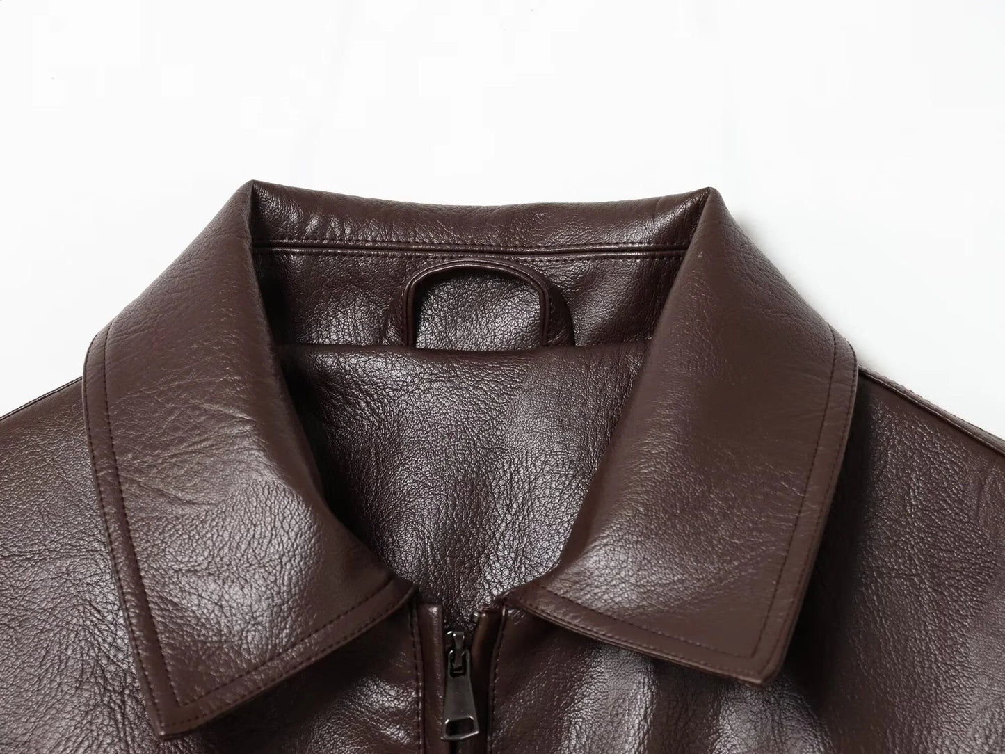 ZEYA - Elisabeta Zip Up Faux Leather Jacket