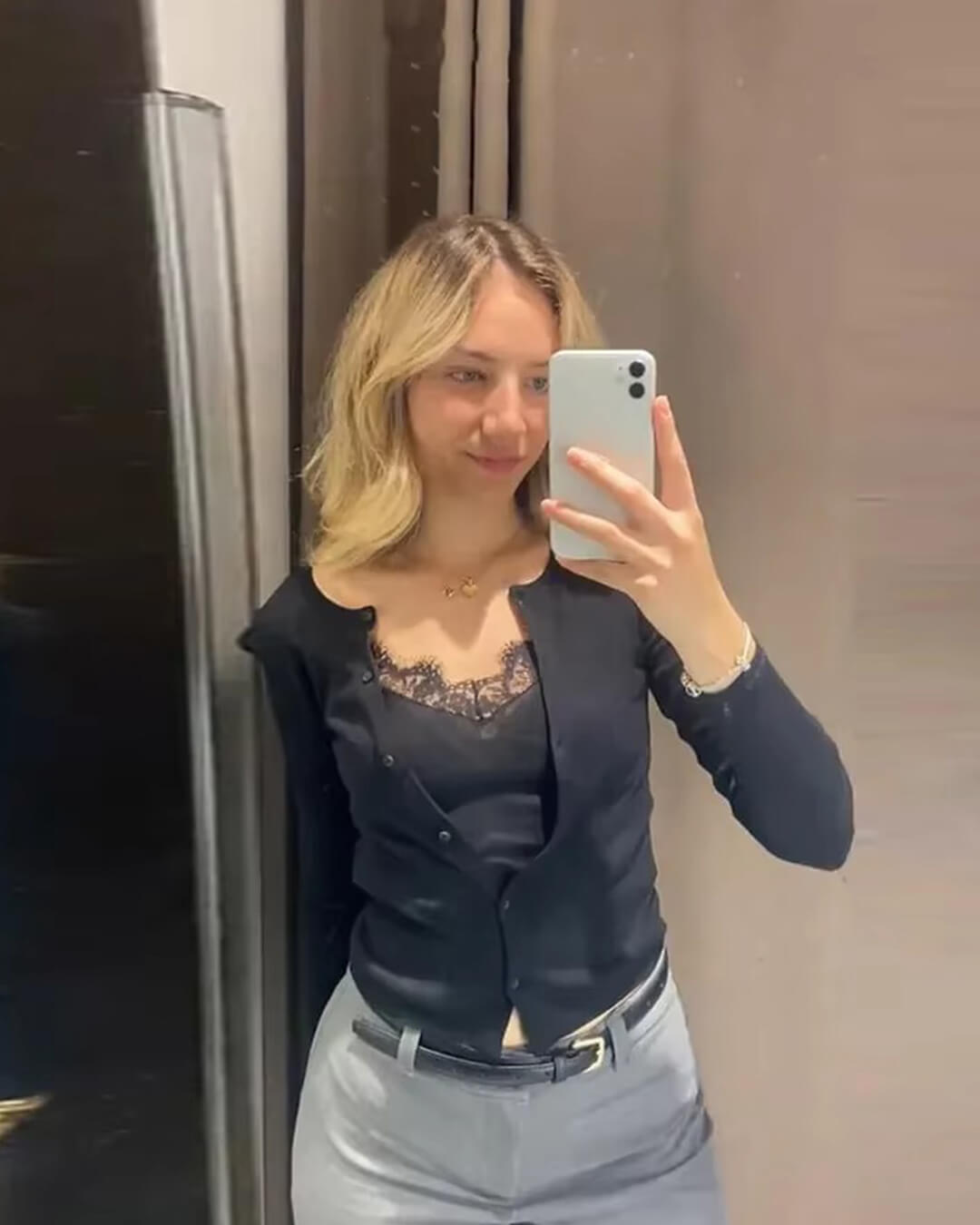 ZEYA - Ember Paneled Lace Trim Top