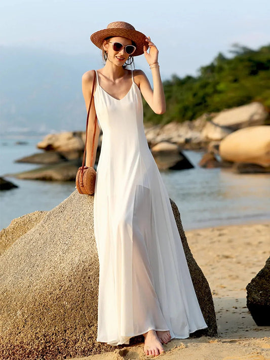ZEYA - Eulalia V - Neck Backless Cami Dress