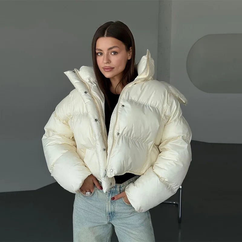 ZEYA - Evelyn Hooded Cropped Puffer Jacket