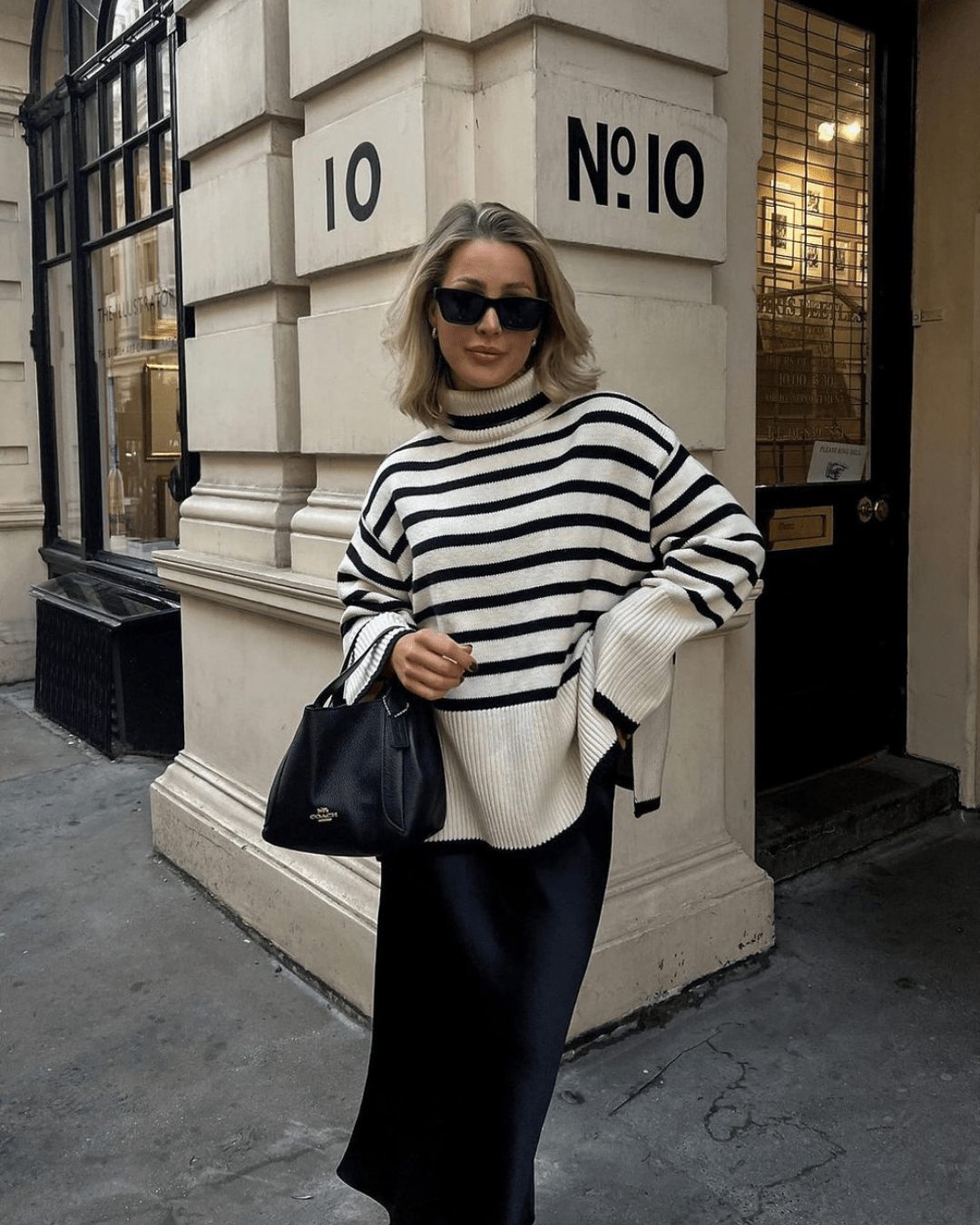 ZEYA - Gisela Striped Turtleneck Sweater