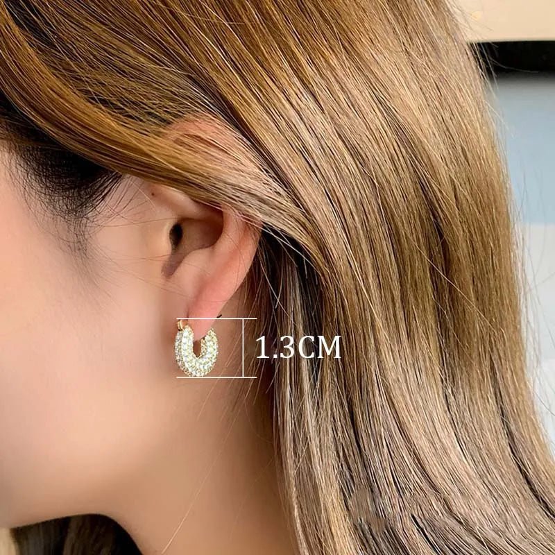 ZEYA - Greta Pave Hoop Earrings