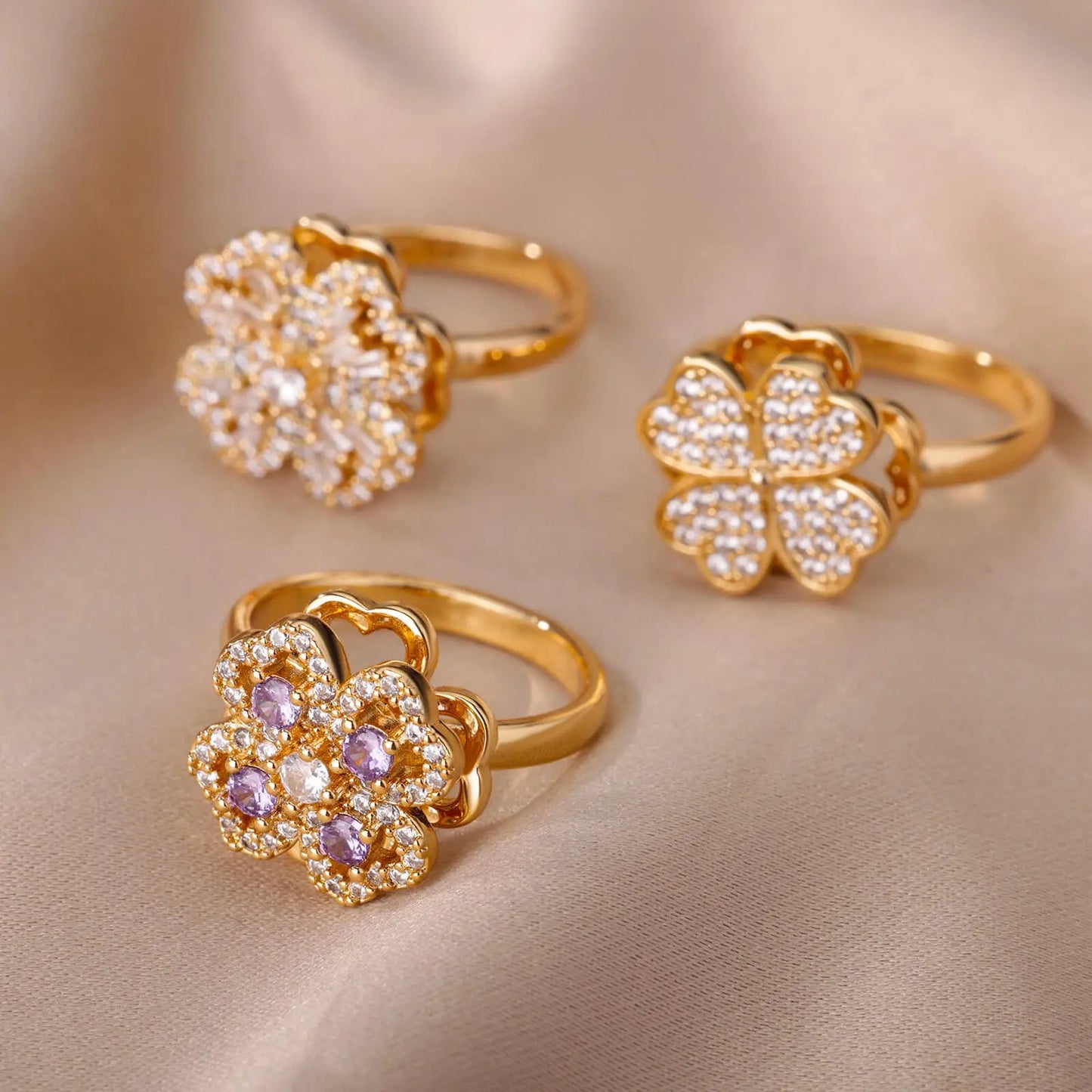 ZEYA - Hazel Clover Leaf Anxiety Ring