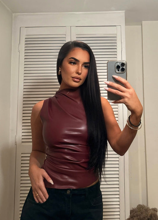 ZEYA - Hetty Faux Leather Tank Top