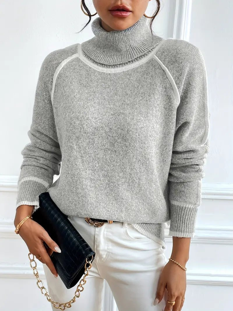 ZEYA - Jovie Contrasting Turtleneck Sweater