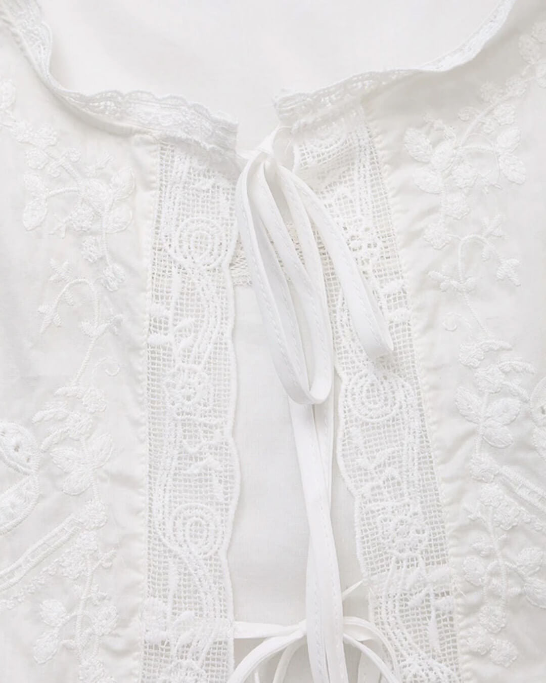 ZEYA - Judy Embroidered Lace Trim Blouse