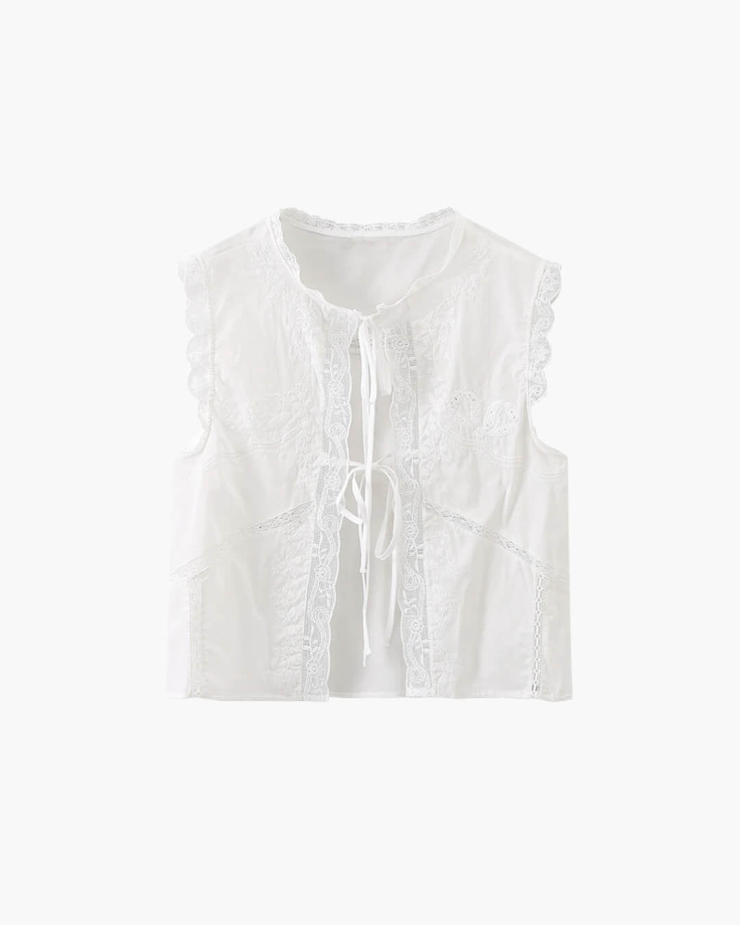 ZEYA - Judy Embroidered Lace Trim Blouse