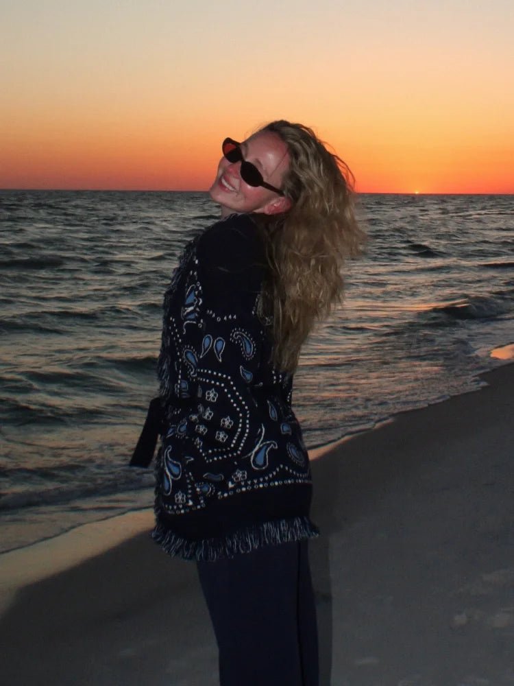 ZEYA - Judy Fringed Long Cardigan