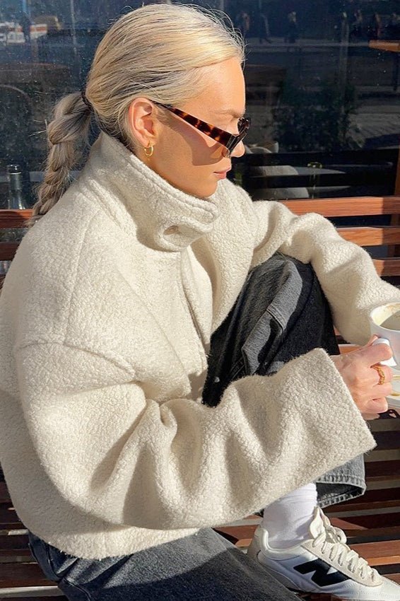 ZEYA - Lillian Stand Collar Cropped Coat