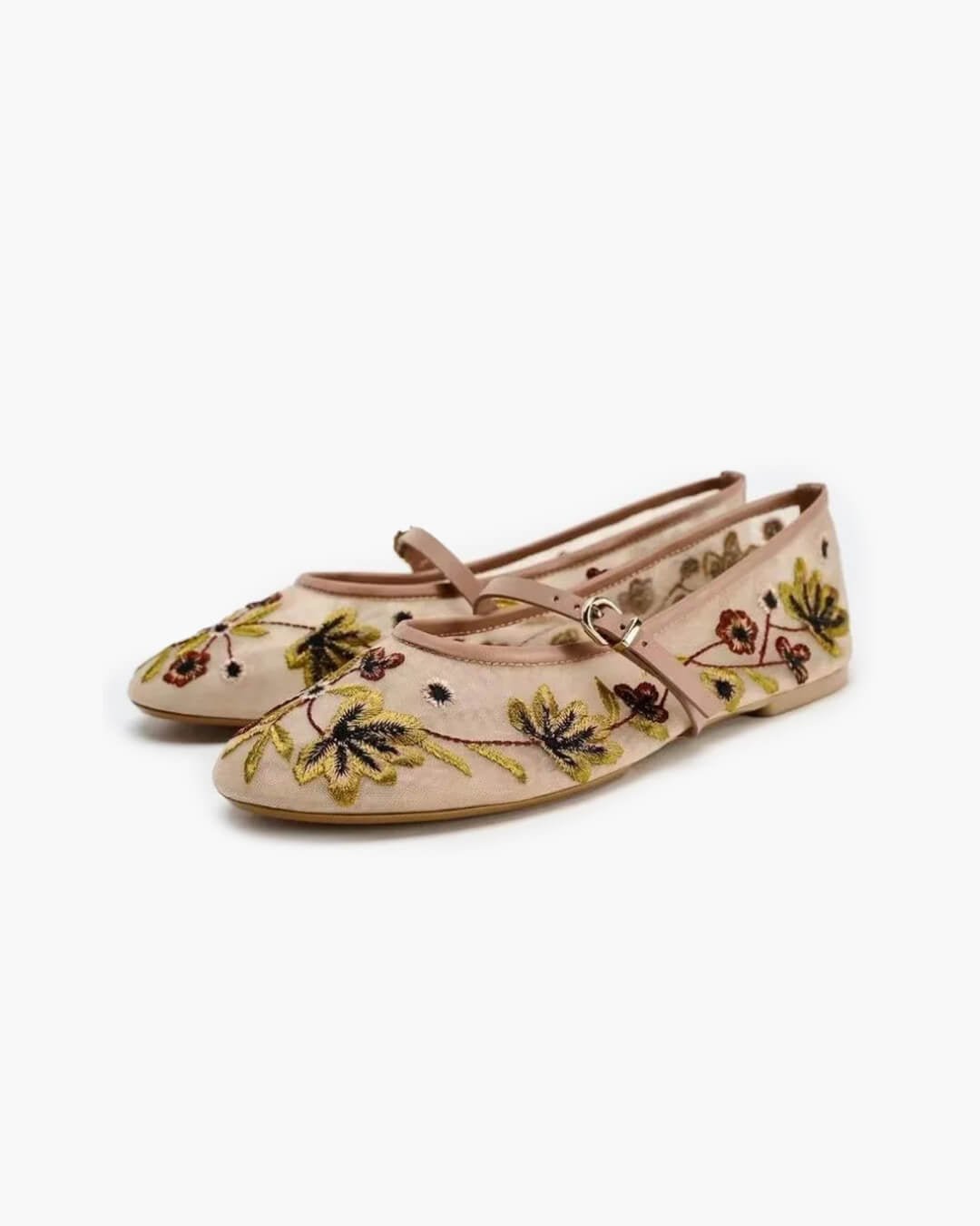 ZEYA - Lisbeth Embroidered Ballet Flats