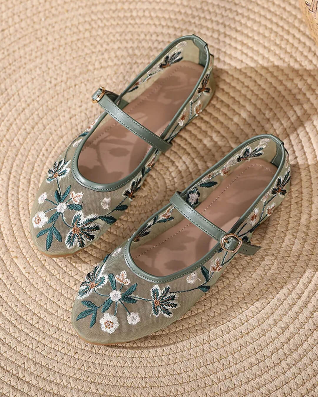 ZEYA - Lisbeth Embroidered Ballet Flats