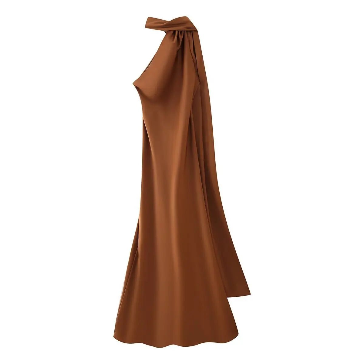 ZEYA - Loredana Halter Silk Satin Maxi Dress