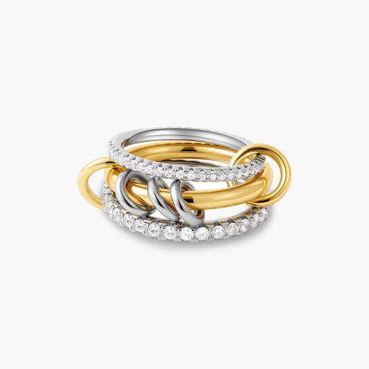 ZEYA - Lumi Zirconia Sparkle Stacked Ring