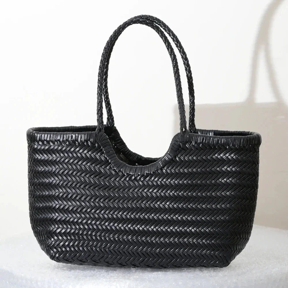 ZEYA - Melisande Woven Leather Tote Bag