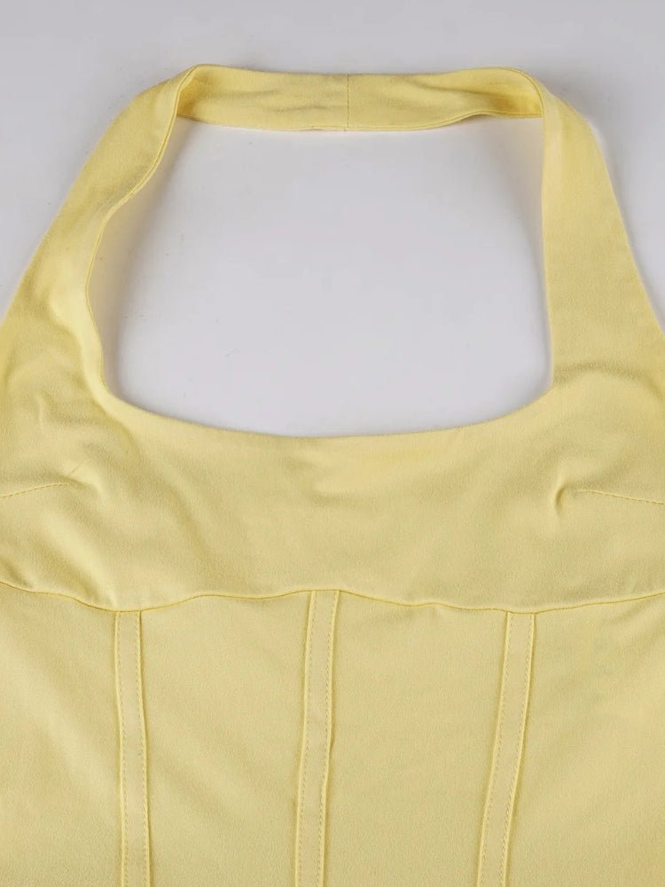 ZEYA - Mira Ruffled Halter Mini Dress