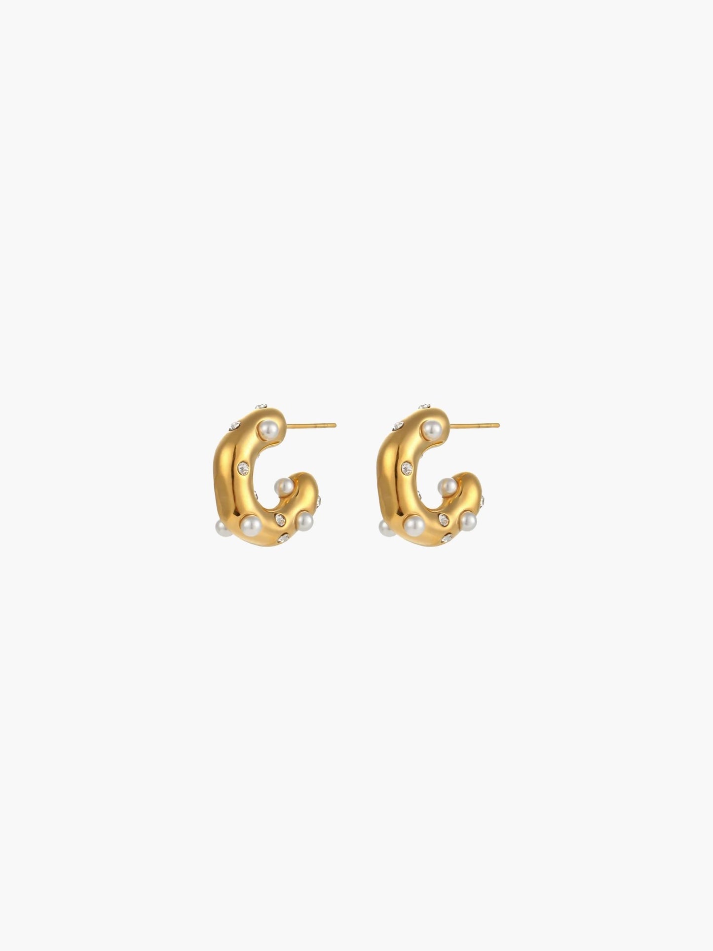 ZEYA - Samira Pearl Hoop Earrings