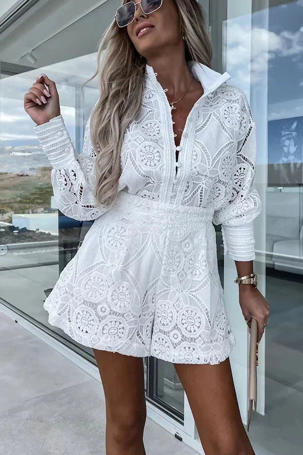 ZEYA - Sophia Lace Embroidered Co - Ord Set