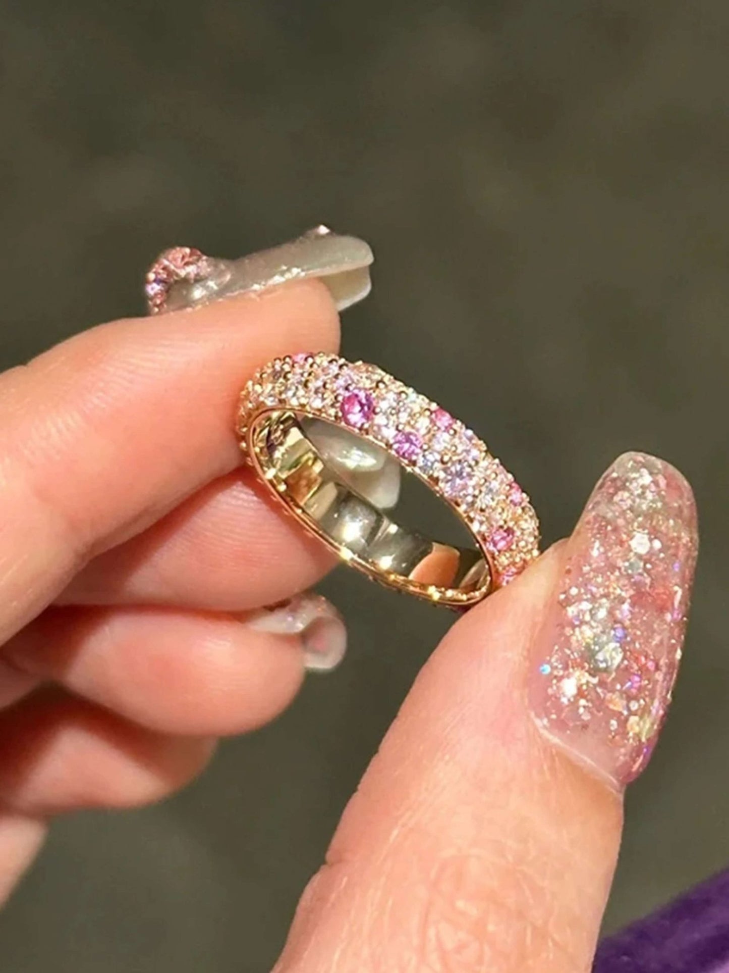 ZEYA - Valentina Gradient Rhinstone Band Ring