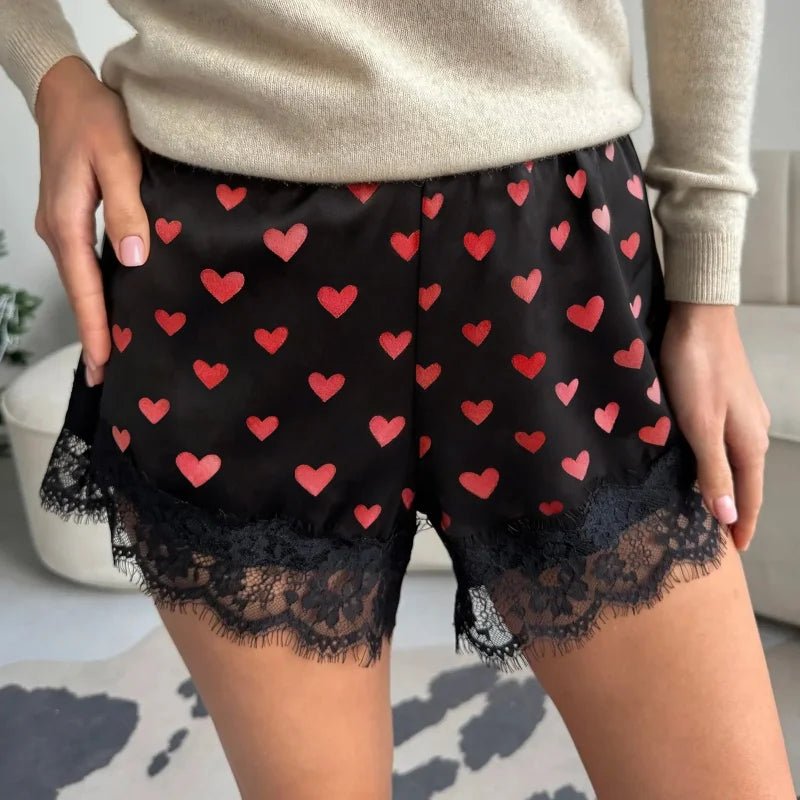 ZEYA - Veronica Satin Lace Shorts